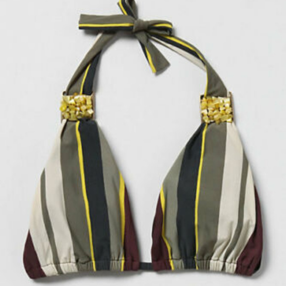 NEW Anthropologie Striped Bikini Beach Comber Swimsuit By Anika Sizes XS M L - Picture 4 of 7